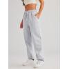 imageAUTOMET Womens Casual Baggy Fleece SweatpantsGrey