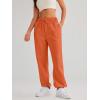 imageAUTOMET Womens Casual Baggy Fleece SweatpantsOrange