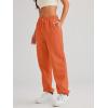 imageAUTOMET Womens Casual Baggy Fleece SweatpantsOrange