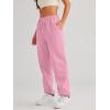 imageAUTOMET Womens Casual Baggy Fleece SweatpantsPink