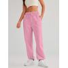 imageAUTOMET Womens Casual Baggy Fleece SweatpantsPink