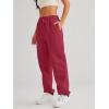 imageAUTOMET Womens Casual Baggy Fleece SweatpantsRed