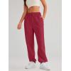 imageAUTOMET Womens Casual Baggy Fleece SweatpantsRed