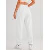 imageAUTOMET Womens Casual Baggy Fleece SweatpantsWhite