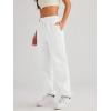 imageAUTOMET Womens Casual Baggy Fleece SweatpantsWhite