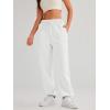 imageAUTOMET Womens Casual Baggy Fleece SweatpantsWhite