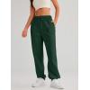 imageAUTOMET Womens Casual Baggy Fleece SweatpantsXmasgreen
