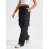 imageAUTOMET Womens Sweatpants Wide Leg Cargo Pants Fall Fashion Outfits Sweats Baggy Winter Clothes Parachute JoggersBlack