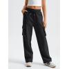imageAUTOMET Womens Sweatpants Wide Leg Cargo Pants Fall Fashion Outfits Sweats Baggy Winter Clothes Parachute JoggersBlack
