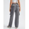 imageAUTOMET Womens Sweatpants Wide Leg Cargo Pants Fall Fashion Outfits Sweats Baggy Winter Clothes Parachute JoggersDarkgrey