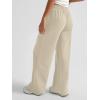 imageAUTOMET Womens Wide Leg Sweatpants High Waisted Baggy Pants Drawstring Athletic JoggersBeige