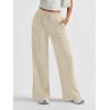 imageAUTOMET Womens Wide Leg Sweatpants High Waisted Baggy Pants Drawstring Athletic JoggersBeige