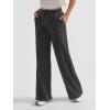 imageAUTOMET Womens Wide Leg Sweatpants High Waisted Baggy Pants Drawstring Athletic JoggersBlack Grey