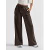 imageAUTOMET Womens Wide Leg Sweatpants High Waisted Baggy Pants Drawstring Athletic JoggersCoffee