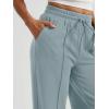 imageAUTOMET Womens Wide Leg Sweatpants High Waisted Baggy Pants Drawstring Athletic JoggersGrey Blue