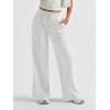 imageAUTOMET Womens Wide Leg Sweatpants High Waisted Baggy Pants Drawstring Athletic JoggersLight Gray
