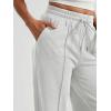 imageAUTOMET Womens Wide Leg Sweatpants High Waisted Baggy Pants Drawstring Athletic JoggersLight Gray