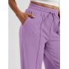imageAUTOMET Womens Wide Leg Sweatpants High Waisted Baggy Pants Drawstring Athletic JoggersPurple