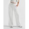 imageAUTOMET Womens Wide Leg Sweatpants High Waisted Baggy Pants Drawstring Athletic JoggersWhite