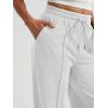 imageAUTOMET Womens Wide Leg Sweatpants High Waisted Baggy Pants Drawstring Athletic JoggersWhite