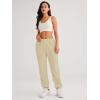 imageAUTOMET Womens Winter Casual Baggy Fleece Lined Sweatpants Fashion High Waisted Joggers Pants Athletic Clothes with PocketsBeige