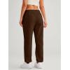 imageAUTOMET Womens Winter Casual Baggy Fleece Lined Sweatpants Fashion High Waisted Joggers Pants Athletic Clothes with PocketsBrown