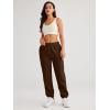 imageAUTOMET Womens Winter Casual Baggy Fleece Lined Sweatpants Fashion High Waisted Joggers Pants Athletic Clothes with PocketsBrown