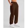 imageAUTOMET Womens Winter Casual Baggy Fleece Lined Sweatpants Fashion High Waisted Joggers Pants Athletic Clothes with PocketsBrown
