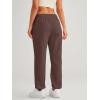 imageAUTOMET Womens Winter Casual Baggy Fleece Lined Sweatpants Fashion High Waisted Joggers Pants Athletic Clothes with PocketsCoffee