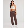 imageAUTOMET Womens Winter Casual Baggy Fleece Lined Sweatpants Fashion High Waisted Joggers Pants Athletic Clothes with PocketsCoffee