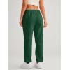 imageAUTOMET Womens Winter Casual Baggy Fleece Lined Sweatpants Fashion High Waisted Joggers Pants Athletic Clothes with PocketsDark Green