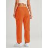 imageAUTOMET Womens Winter Casual Baggy Fleece Lined Sweatpants Fashion High Waisted Joggers Pants Athletic Clothes with PocketsOrange