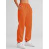 imageAUTOMET Womens Winter Casual Baggy Fleece Lined Sweatpants Fashion High Waisted Joggers Pants Athletic Clothes with PocketsOrange