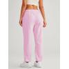 imageAUTOMET Womens Winter Casual Baggy Fleece Lined Sweatpants Fashion High Waisted Joggers Pants Athletic Clothes with PocketsPink