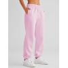 imageAUTOMET Womens Winter Casual Baggy Fleece Lined Sweatpants Fashion High Waisted Joggers Pants Athletic Clothes with PocketsPink