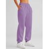 imageAUTOMET Womens Winter Casual Baggy Fleece Lined Sweatpants Fashion High Waisted Joggers Pants Athletic Clothes with PocketsPurple