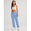 imageAUTOMET Womens Winter Casual Baggy Fleece Lined Sweatpants Fashion High Waisted Joggers Pants Athletic Clothes with PocketsSkyblue