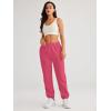 imageAUTOMET Womens Winter Casual Baggy Fleece Lined Sweatpants Fashion High Waisted Joggers Pants Athletic Clothes with PocketsWatermelonred