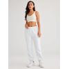 imageAUTOMET Womens Winter Casual Baggy Fleece Lined Sweatpants Fashion High Waisted Joggers Pants Athletic Clothes with PocketsWhite