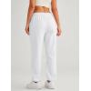 imageAUTOMET Womens Winter Casual Baggy Fleece Lined Sweatpants Fashion High Waisted Joggers Pants Athletic Clothes with PocketsWhite