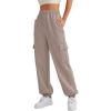 imageAUTOMET Womens Cargo Sweatpants Oversized Fleece Joggers Fall Fashion Outfits Y2k Clothes 2025 with PocketsCoffeegrey
