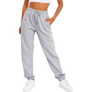 imageAUTOMET Womens Casual Baggy Fleece SweatpantsGrey
