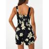 imageAUTOMET Rompers for Women Summer Vacation Beach Outfits Casual Loose Square Neck Shorts Jumpsuits Overalls 2025 Resort WearBlack