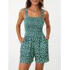 imageAUTOMET Rompers for Women Summer Vacation Beach Outfits Casual Loose Square Neck Shorts Jumpsuits Overalls 2025 Resort WearGreen