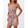 imageAUTOMET Rompers for Women Summer Vacation Beach Outfits Casual Loose Square Neck Shorts Jumpsuits Overalls 2025 Resort WearMulti