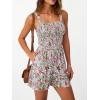 imageAUTOMET Rompers for Women Summer Vacation Beach Outfits Casual Loose Square Neck Shorts Jumpsuits Overalls 2025 Resort WearPink