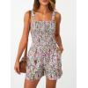 imageAUTOMET Rompers for Women Summer Vacation Beach Outfits Casual Loose Square Neck Shorts Jumpsuits Overalls 2025 Resort WearPink