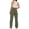 imageAUTOMET Womens Cargo Sweatpants Baggy Fleece High Waisted Joggers Sweat Pants Athletic PantsArmygreen