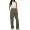 imageAUTOMET Womens Cargo Sweatpants Baggy Fleece High Waisted Joggers Sweat Pants Athletic PantsArmygreen