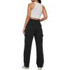 imageAUTOMET Womens Cargo Sweatpants Baggy Fleece High Waisted Joggers Sweat Pants Athletic PantsBlack